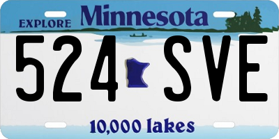 MN license plate 524SVE