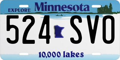 MN license plate 524SVO