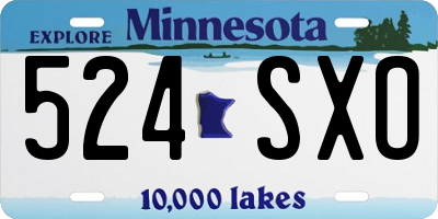 MN license plate 524SXO