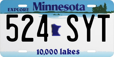 MN license plate 524SYT
