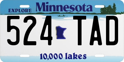 MN license plate 524TAD