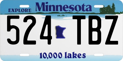 MN license plate 524TBZ