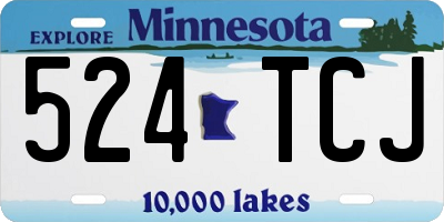 MN license plate 524TCJ