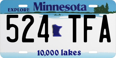 MN license plate 524TFA