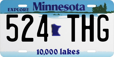 MN license plate 524THG