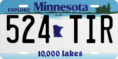 MN license plate 524TIR