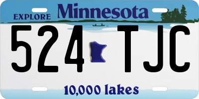 MN license plate 524TJC