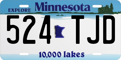 MN license plate 524TJD