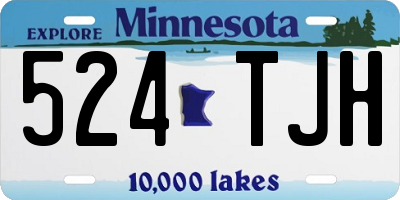 MN license plate 524TJH