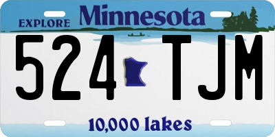 MN license plate 524TJM