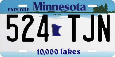 MN license plate 524TJN