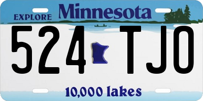 MN license plate 524TJO