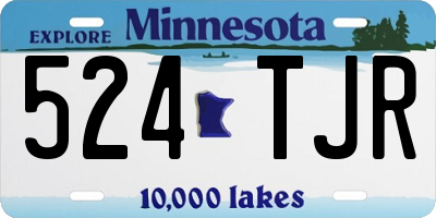 MN license plate 524TJR