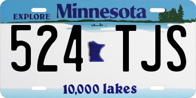 MN license plate 524TJS