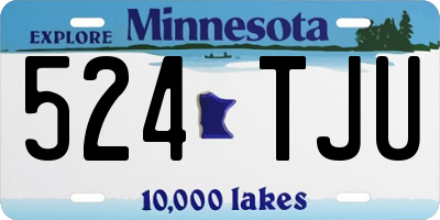 MN license plate 524TJU