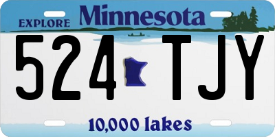 MN license plate 524TJY