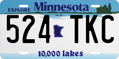 MN license plate 524TKC