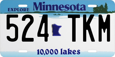 MN license plate 524TKM