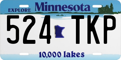 MN license plate 524TKP