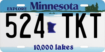 MN license plate 524TKT