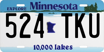 MN license plate 524TKU