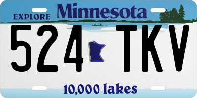 MN license plate 524TKV
