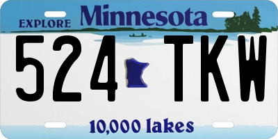 MN license plate 524TKW