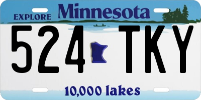 MN license plate 524TKY