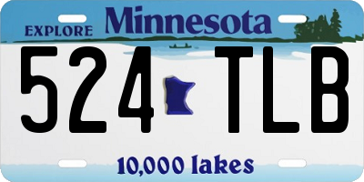 MN license plate 524TLB
