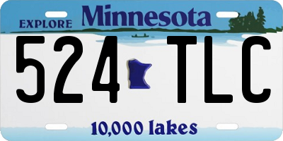 MN license plate 524TLC