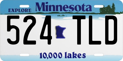 MN license plate 524TLD