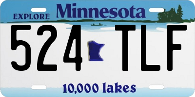 MN license plate 524TLF