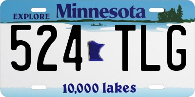 MN license plate 524TLG