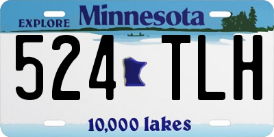 MN license plate 524TLH