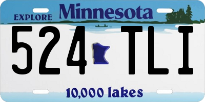 MN license plate 524TLI
