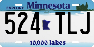 MN license plate 524TLJ