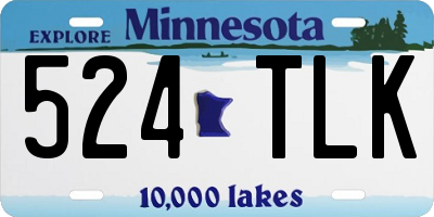 MN license plate 524TLK
