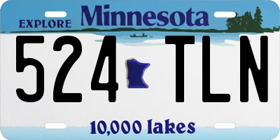 MN license plate 524TLN
