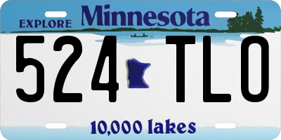 MN license plate 524TLO