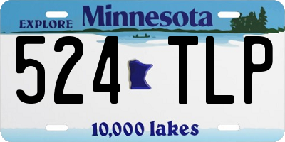MN license plate 524TLP