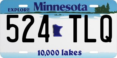 MN license plate 524TLQ