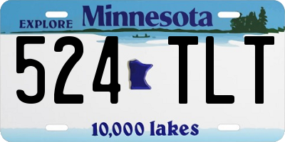 MN license plate 524TLT