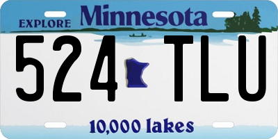 MN license plate 524TLU