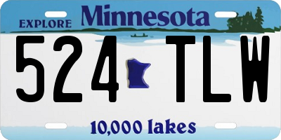 MN license plate 524TLW