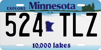 MN license plate 524TLZ