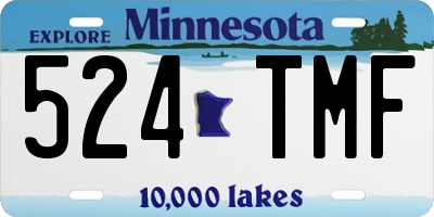 MN license plate 524TMF