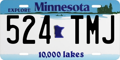 MN license plate 524TMJ