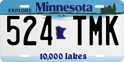 MN license plate 524TMK
