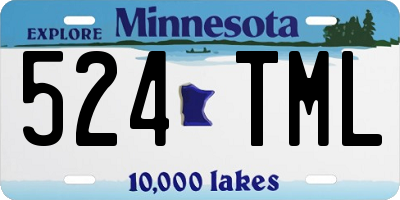 MN license plate 524TML