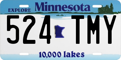 MN license plate 524TMY